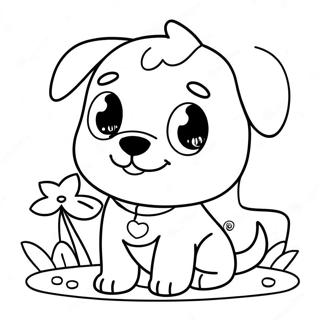 Leikkisa Kawaii Koira Varittamislehti 100574-39134