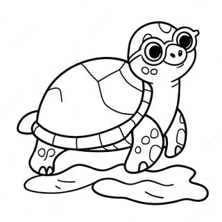 Sarjakuvamerikilpikonna Aurinkolaseilla Varityskuva 101295-39810