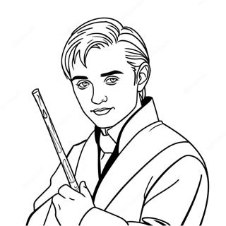 Draco Malfoy Taikasauvan Kanssa Varityskuva 103658-41637