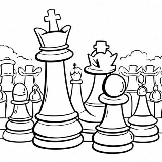 Jattilaismaiset Shakkipalat Puistossa Varityskuva 104332 42169