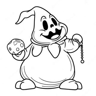 Oogie Boogie Noppien Kanssa Varityskuva Värityskuvat