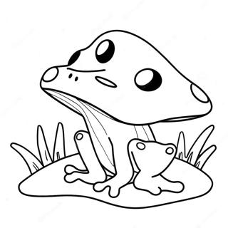 Leikkisa Sammakko Jattisienen Kanssa Varityskuvassa 106004-43481