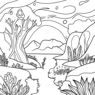 Psykedeelinen Esteettinen Trippy Maisema Varityskuva 106542 43896