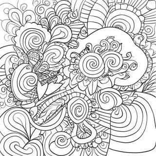 Elava Esteettinen Trippy Abstract Muotoja Varityskuva 106543-43900