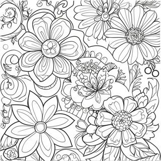 Kukka Äitienpäivä Värityssivut