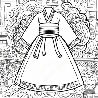 Perinteinen Korealainen Hanbok Varityskuva 107973-45014