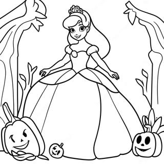 Disney Prinsessa Halloween Värityskuvat