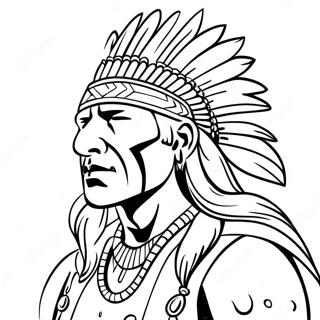 Yksinkertainen Intiaanisoturi Varityskuva 109903 46579