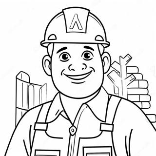 Iloinen Rakennustyontekija Varityskuva 110576 47106