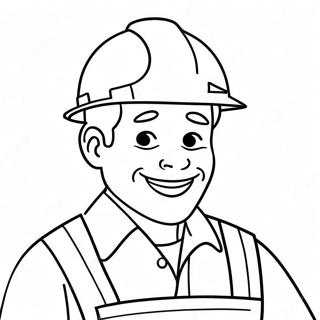 Iloinen Rakennustyontekija Varityskuva 110576 47108