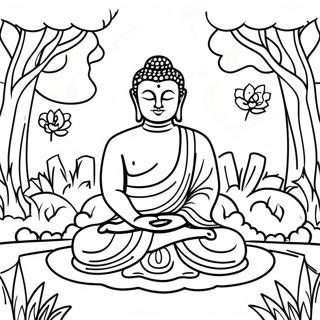 Buddha Rauhallisessa Puutarhassa Varityskuva 113220-49316