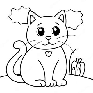 Salaperainen Halloweenin Musta Kissa Varityskuva 113246 49335