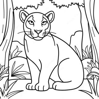 Majesteettinen Puma Viidakossa Varityskuva 113654-49641