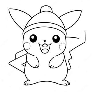 Pikachu Jouluhatussa Varittamislehti 117056-52445