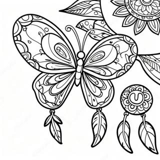 Yksityiskohtainen Unisieppari Perhonen Suunnittelu Varittamissivu 117730-52966