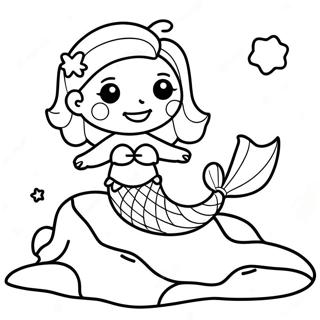 Leikkisa Merenneito Kivella Varityskuva 117806-53027