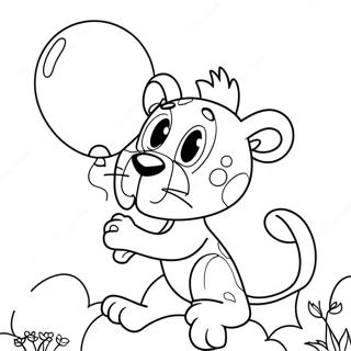 Hauska Vaaleanpunainen Pantteri Ilmapallon Kanssa Varityssivu 118272 53388