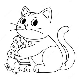 Sopo Joulukissa Leikkimassa Koristeilla Varityskuva 118910 53992