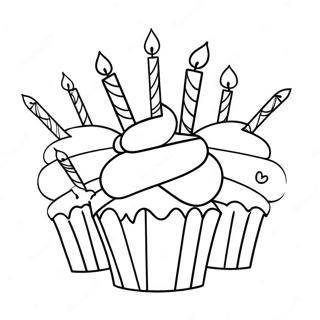 Syntymapaivakuppikakku Kynttiloilla Varityskuva 11902-698