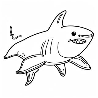 Suuri Valkohai Uiskentelemassa Varityskuva 122476-56993