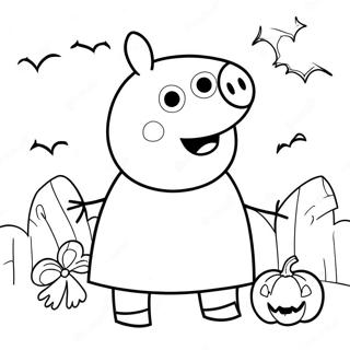 Peppa Possu Halloween Värityskuvat