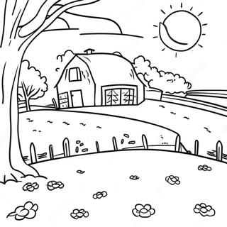 Aurinkoinen Maatilan Maisema Varityskuva 12363-2450