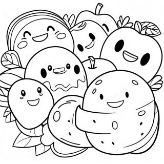 Kirkkaita Hymyilevia Kasvoja Syomassa Terveellisesti Varityskuva 123844 58063