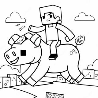 Minecraft Steve Ratsastamassa Possulla Varityskuva 126239-60015