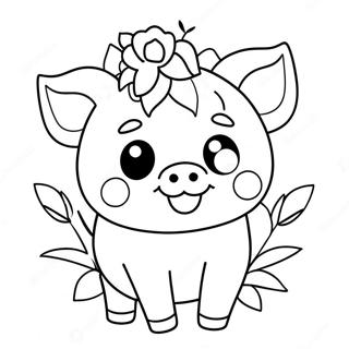 Söpö Kawaii Sika Värityssivut