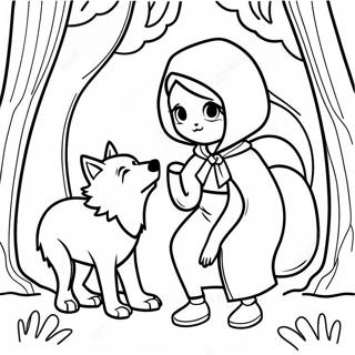 Pieni Punahilkka Värityssivut