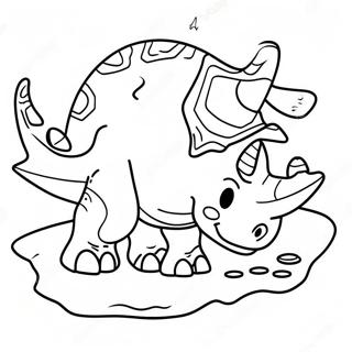 Triceratops Fossiilin Kaivaminen Varityssivu 127991-61498