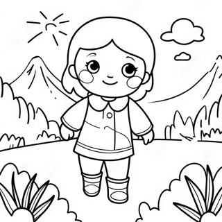 Seikkailunhaluinen Iso Sisko Tutkimassa Luontoa Varityskuva 131307 64076