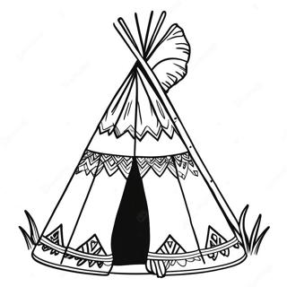 Perinteinen Intiaani Teepee Varityskuva 133702 65939