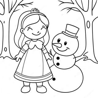 Sopo Lumisatuprinsessa Ystavallisen Lumiukon Kanssa Varityskuva 134012-66179