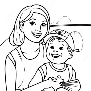 Seikkailunhaluinen Aiti Ja Poika Varityskuva 134112-66245