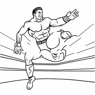 Jannittava Wwe Painija Hyppaa Vastustajan Paalle Varityskuva 134982-66926