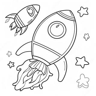 Lentava Raketti Sarjakuvahahmojen Kanssa Varityskuva 135062 66997