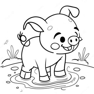 Leikkisa Porsas Mudassa Varityskuva 13516-2951