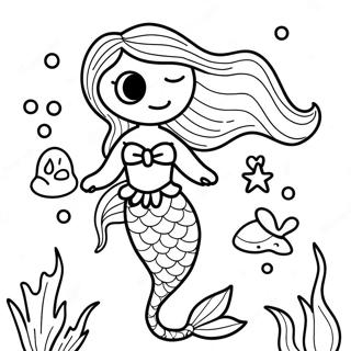 Elegantti Merenneito Vedenalaisessa Maisemassa Varityskuva 135493-67329