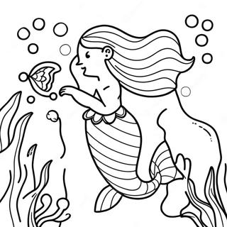 Elegantti Merenneito Vedenalaisessa Maisemassa Varityskuva 135493-67330