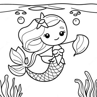 Elegantti Merenneito Vedenalaisessa Maisemassa Varityskuva 135493-67331