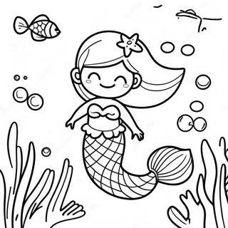 Seikkailunhaluinen Merenneito Tutkimassa Koralliriuttaa Varityssivu 135495-67337