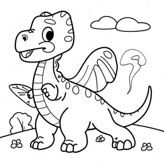 Iloinen Dinosauruksen Amorin Jousi Varittamissivu 136362 68016