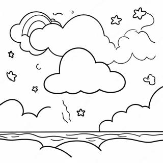 Rauhallinen Yotaivas Pilvilla Varityskuva 137416 68986