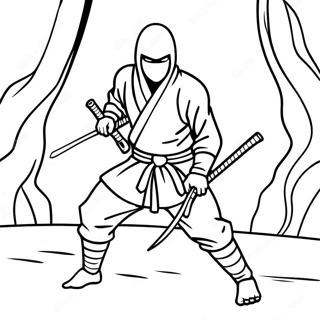 Salaperainen Ninja Varjoissa Varityskuva 14151-3086