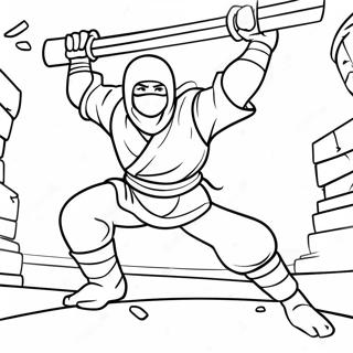 Ninja Soturi Harjoittelee Varityskuva 14152-3089