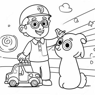 Blippi Pelaa Ystavien Kanssa Varityskuva 16260-3546