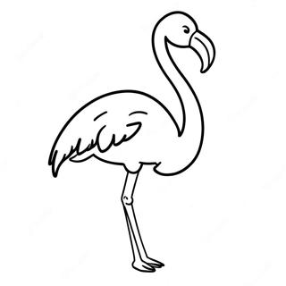 Tyylikas Flamingo Seisoo Yhdella Jalalla Varityskuva 25711-5603