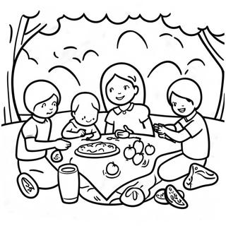 Iloinen Perhepiknik Varityskuva 26253-5735