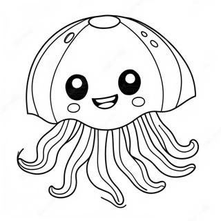 Sarjakuvamainen Meduusa Hymyilevalla Naamalla Varityskuva 28952-6307